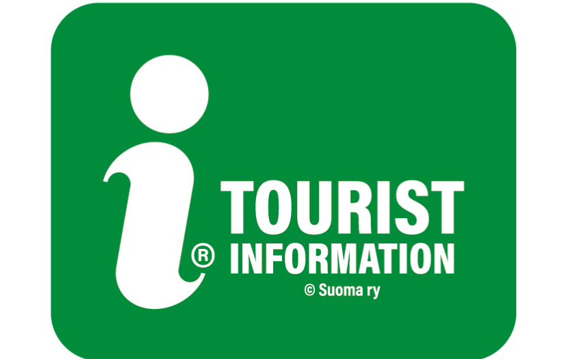 Official Logo of Tourist Information provided by Suoma in green white version