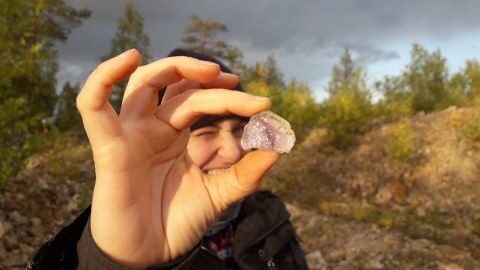 Raw amethyst from Finland