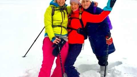 Snowshoeing in Nuuksio