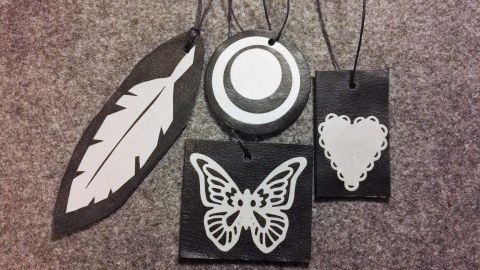 Diy reflectors pressed on leather