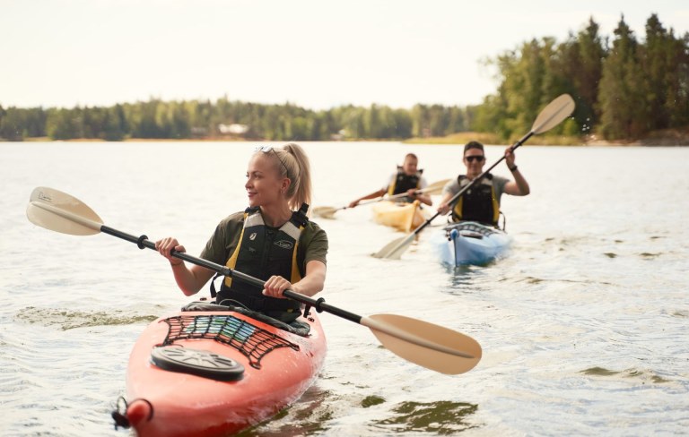 Kayaking in the archipelago of Espoo