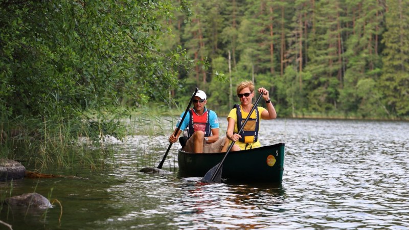 Canoeing in Nuuksio - Lake Kattilajärvi