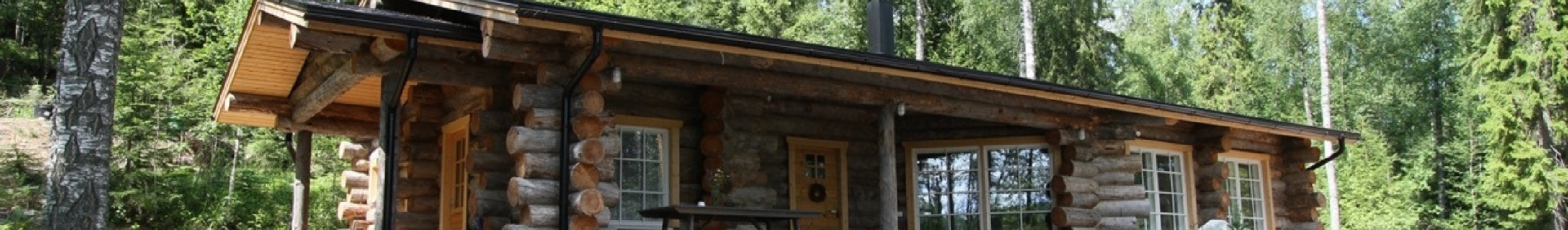 Hawkhill log cabin in forest