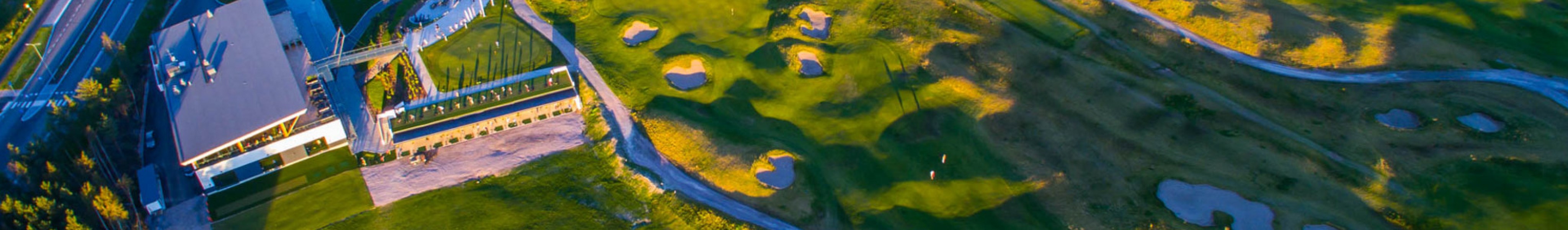 Tapiolan golfkenttä ilmasta katsottuna ympäristöineen.