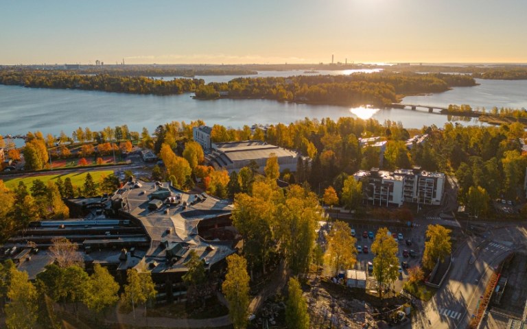 Dron view over Otaniemi district